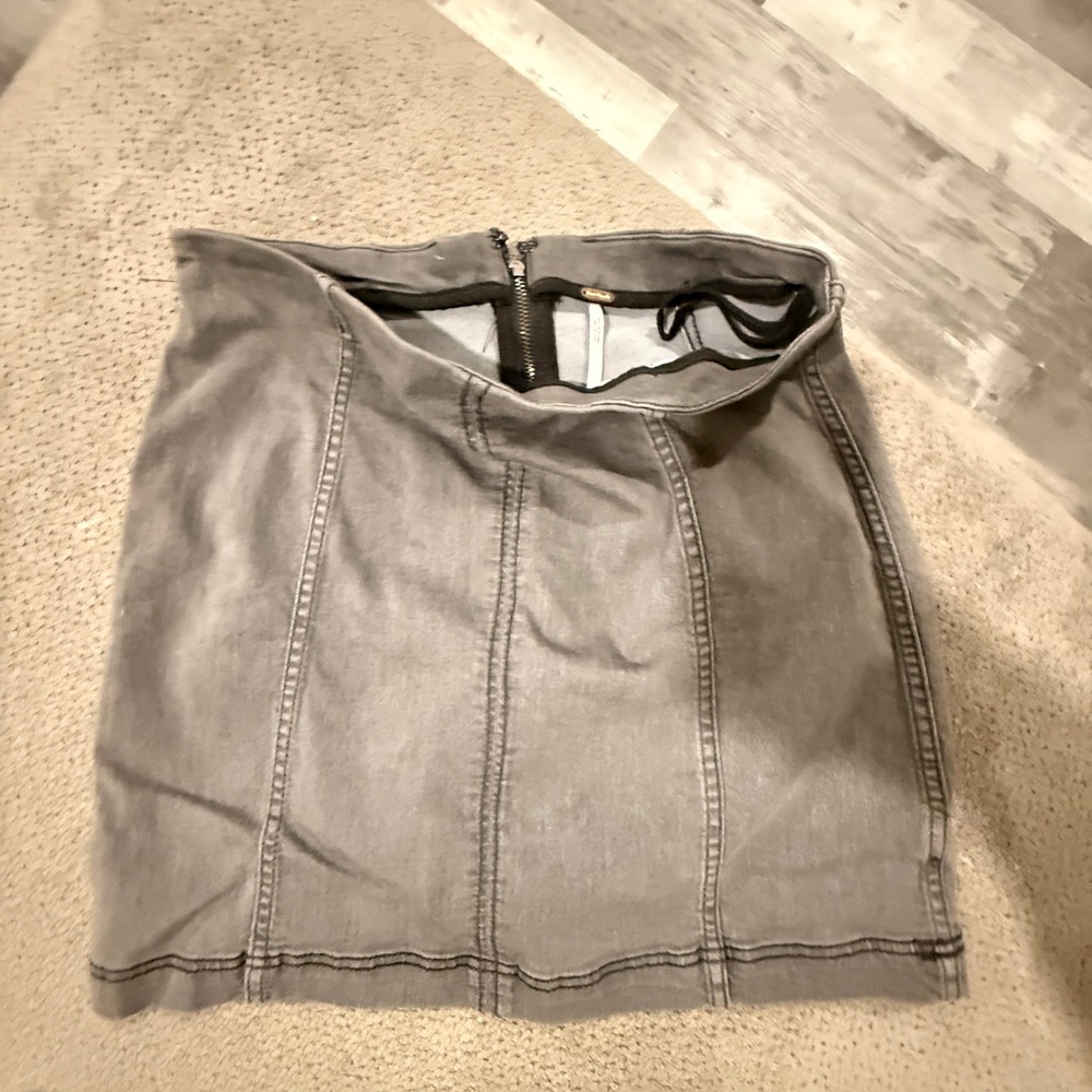 Free People Gray Mini Skirt